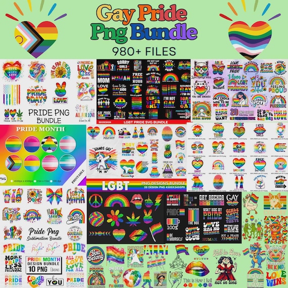 Gay Pride Png Bundle, LGBTQ Pride Svg, Lgbtq Quotes Png, Pride Bundle, Pride Rainbow Png, LGBTQ Png, Lgbtq Pride Month, LQBTQ, Gay Pride Png