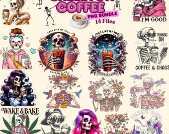 Skeleton Coffee Png, Running on Caffeine and Chaos png,Coffee and Chaos Png, Mama Needs Coffee Bundle, Mom Fuel Coffee Png, Coffee Lover Png