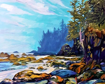 Vancouver Island beach canvas print