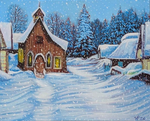 It"s always warm inside, print on canvas by Canadian Artist Stephanie Perry