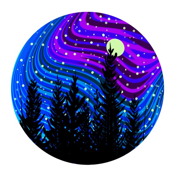 Across the Universe digital painting Northern Lights by Canadian Artist Stephanie Perry and daughter Mia