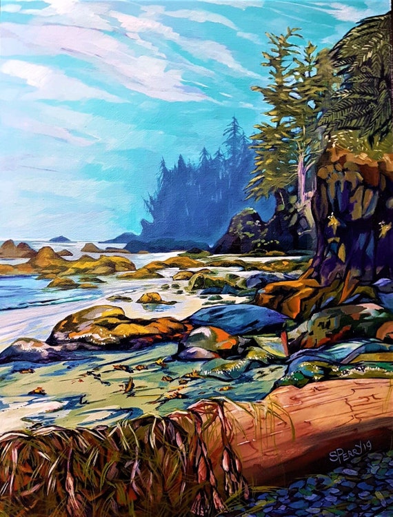 Vancouver Island beach canvas print
