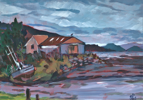 Canada Vancouver island plein air landscape print on canvas