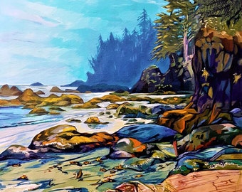 Vancouver Island beach poster prints