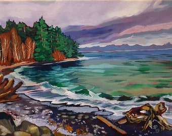 Canada Vancouver Island Beach landscape print on canvas