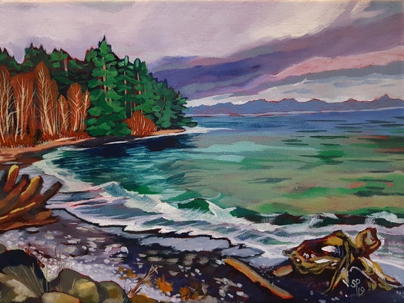 Canada Vancouver Island Beach landscape print on canvas