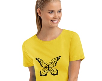 Schmetterling Shirt, Schmetterling Shirts, Schmetterling Shirts Schmetterling für Frauen, Missy-T-Shirt, passen Tshirt, Schmetterling Top Monarchfalter Shirt