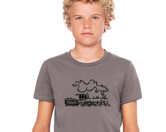 Train Shirts For Kids, Shirts For Girls, TShirts For Boys, Steam Engine, Birthday Party Tshirt, Train Graphic Tee, Birthday Shirts for Boys