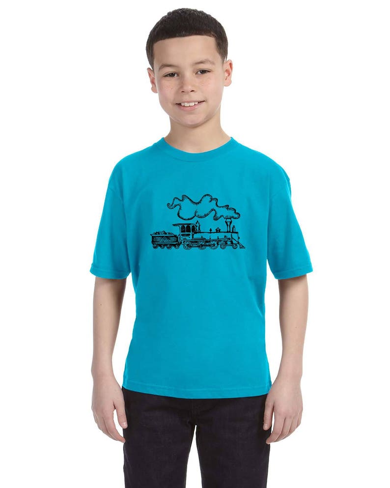 Train Shirts For Kids, Shirts For Girls, TShirts For Boys, Steam Engine, Birthday Party Tshirt, Train Graphic Tee, Birthday Shirts for Boys image 5