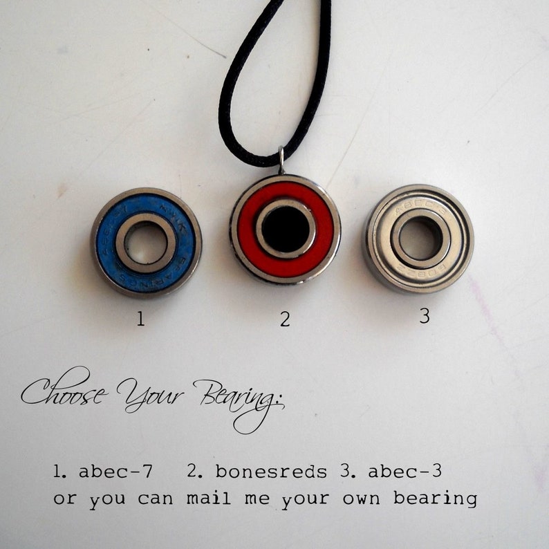 Roller Derby Skate Bearing Necklace made from an upcyced Etsy