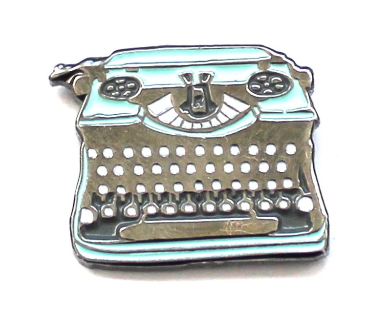 Typewriter Pin, Vintage Typewriter Enamel Pin, Writer Gift, Writer Lapel Pin, Retro Typewriter, Pin Game, Enamel Pins, Gifts for Writers image 1