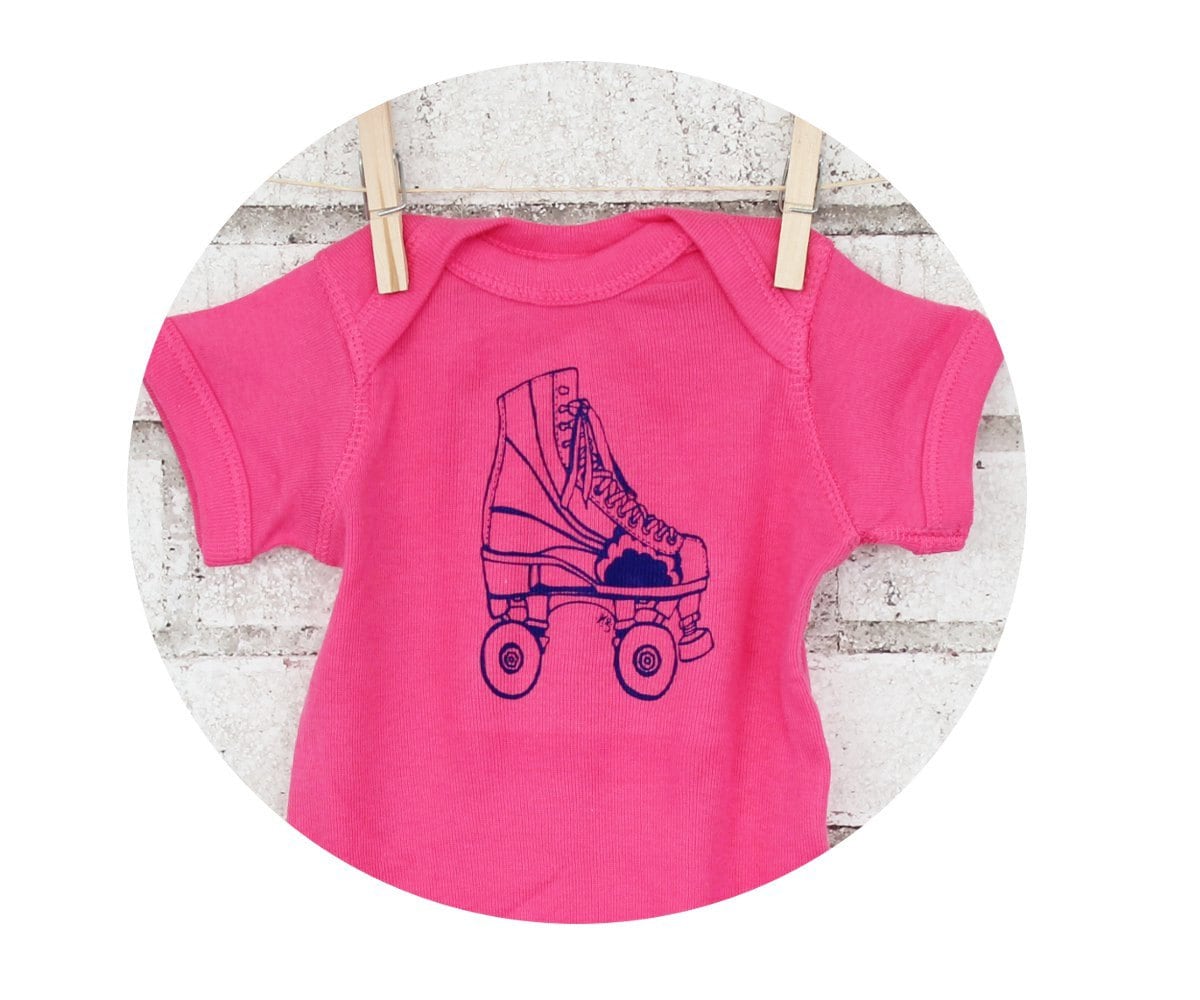 Roller Skate Baby Onepiece Bodysuit Bowl Skating Trick Etsy