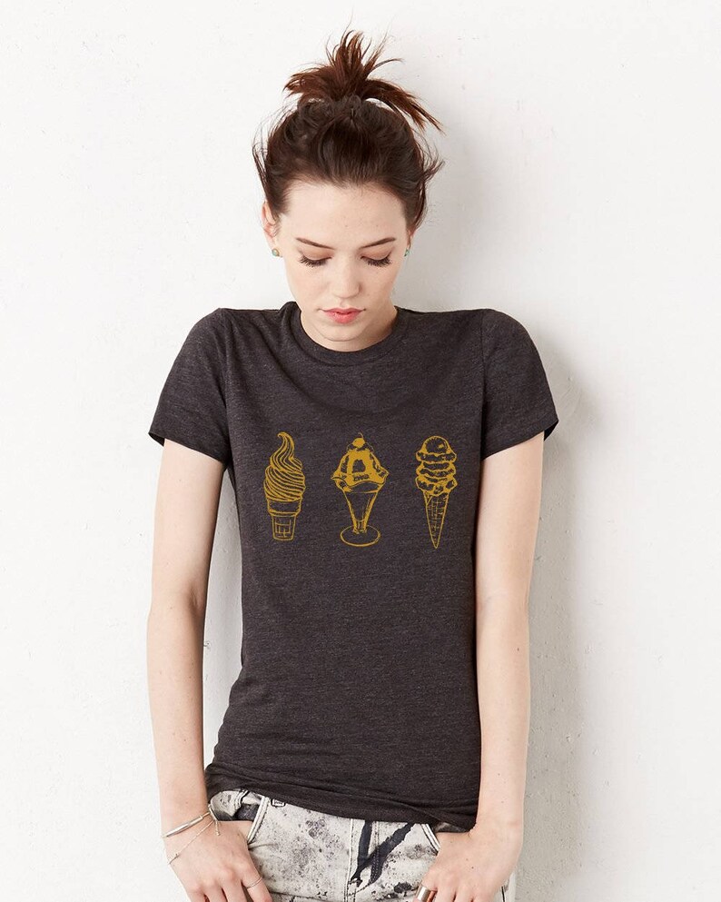 Ice Cream Shirts for Women Ice Cream Cone Tshirt Short Etsy