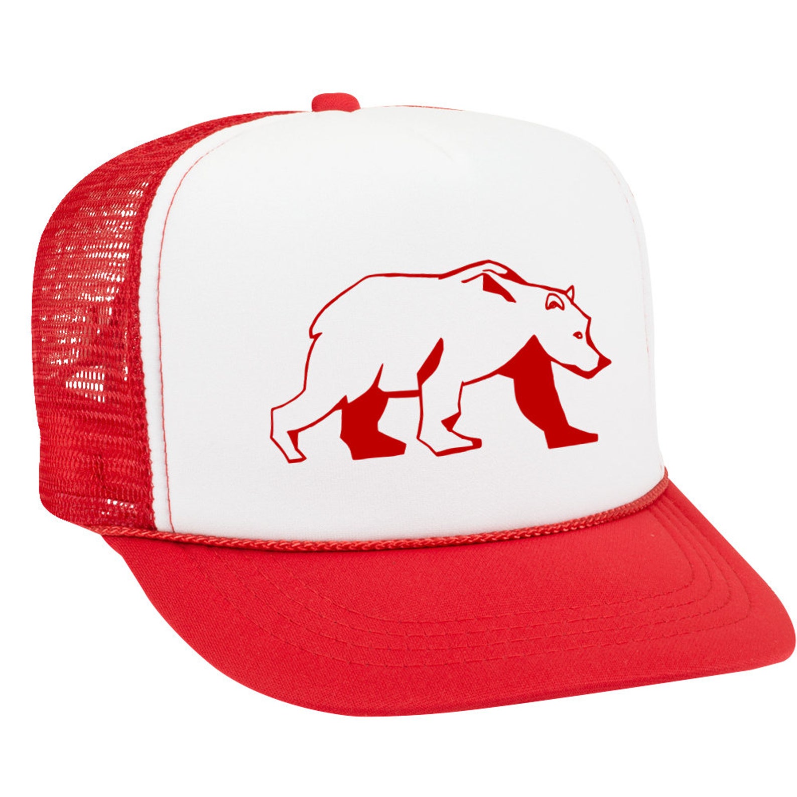 Bear Trucker Hat Baseball Cap Foam Front High Profile | Etsy