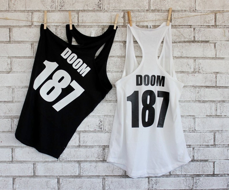 Roller Derby Scrimmage Set, Cotton Tank Top With Custom Name and Number, Sports Jersey, Black and White, Athlete, Roller Skater, Soft Shirt image 6