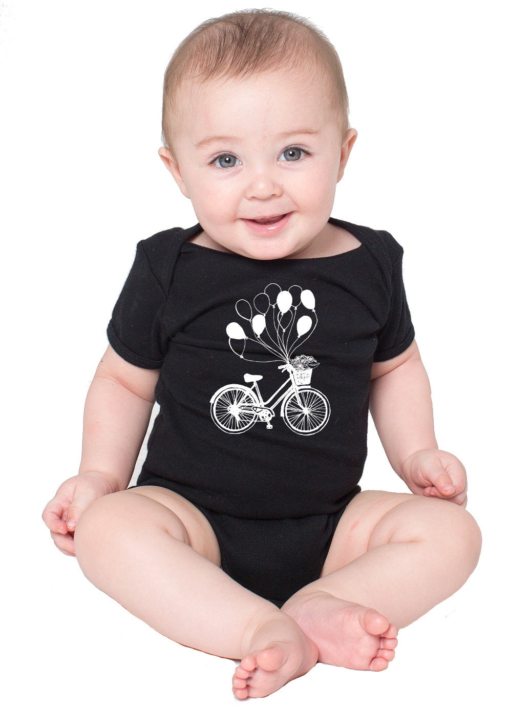 Bicycle Baby Clothes Birthday Balloon Shirt First Birthday Etsy