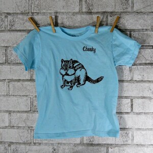 Kleinkind Tshirt, Freche Chipmunk Tee, Baumwolle Rundhals Jugend T-Shirt, Hellblau