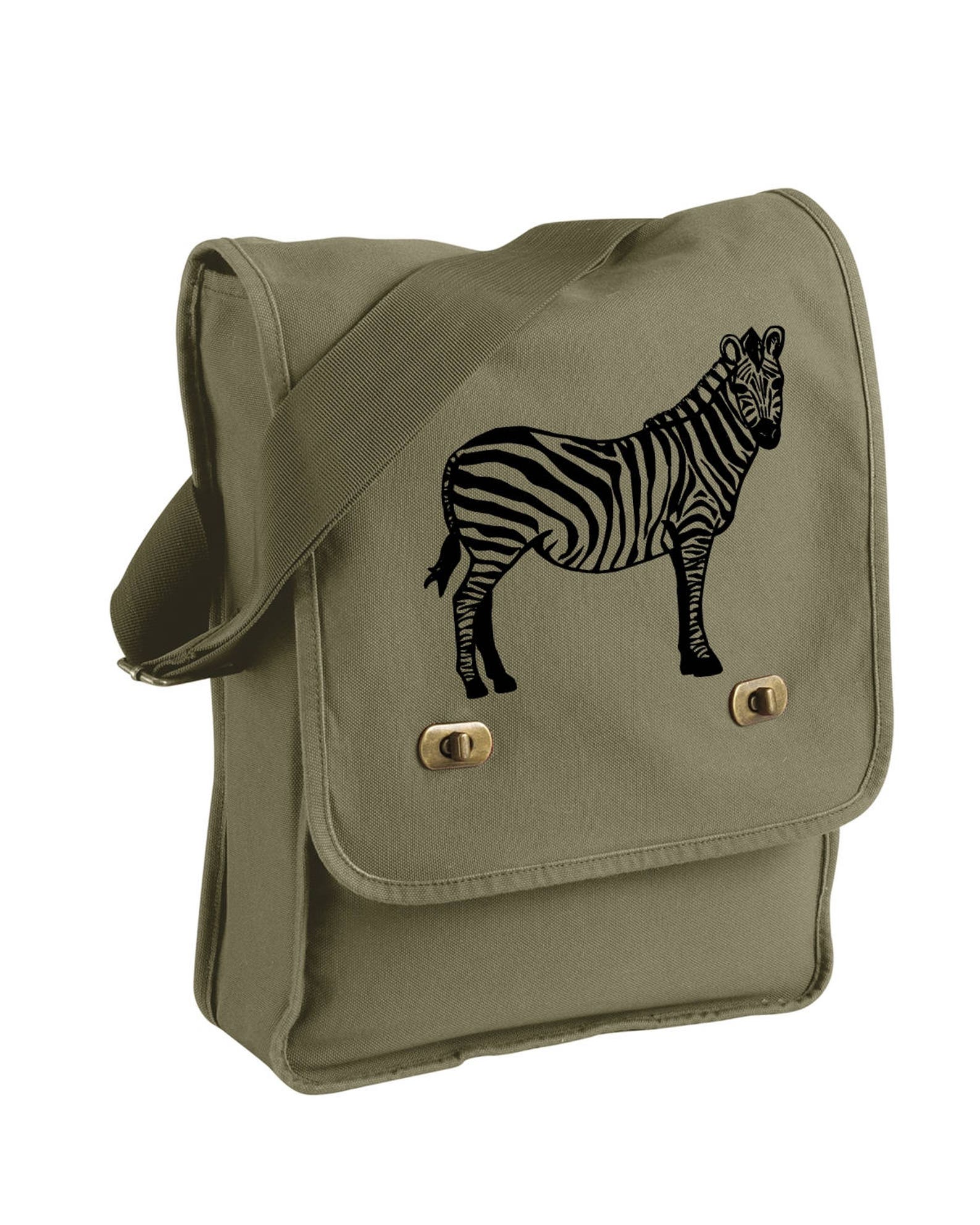 Zebra Field Bag Zebra Messenger Bag Roller Derby Referee Etsy