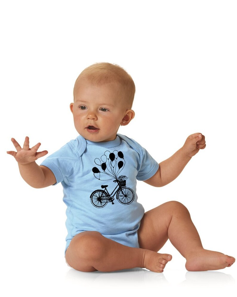 Bicycle Baby Clothes Birthday Balloon Shirt First Birthday Etsy