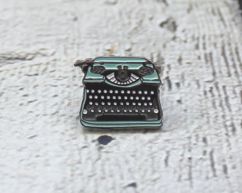 Typewriter Pin, Vintage Typewriter Enamel Pin, Writer Gift, Writer Lapel Pin, Retro Typewriter, Pin Game, Enamel Pins, Gifts for Writers image 7