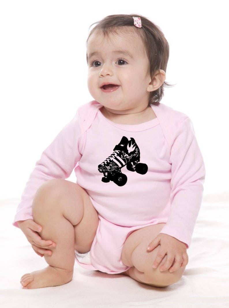 Roller Skate Baby Clothes Organic Cotton Baby Bodysuit Etsy