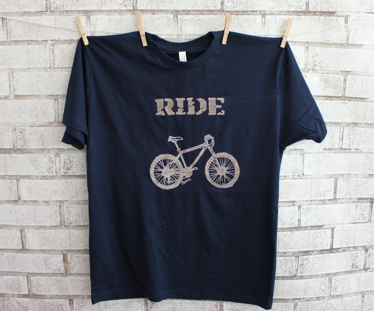 Mountain Bike T Shirt Men's Cotton Crewneck Top Graphic Etsy