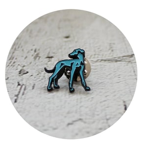 Dog Lapel Pin, Greyhound, Whippet, Dog Brooch, Soft Enamel Lapel Pin, Enamel Pin, Pin Game, Blue Enamel Pin, Stocking Stuffer Dog Lover Gift