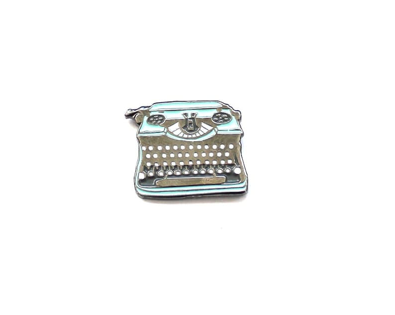 Typewriter Pin, Vintage Typewriter Enamel Pin, Writer Gift, Writer Lapel Pin, Retro Typewriter, Pin Game, Enamel Pins, Gifts for Writers image 6