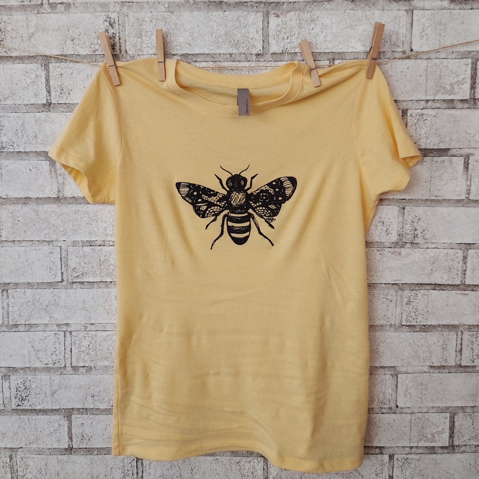 Bee Tshirt Ladies Fitted Graphic Tee Honey Bee Nature Etsy