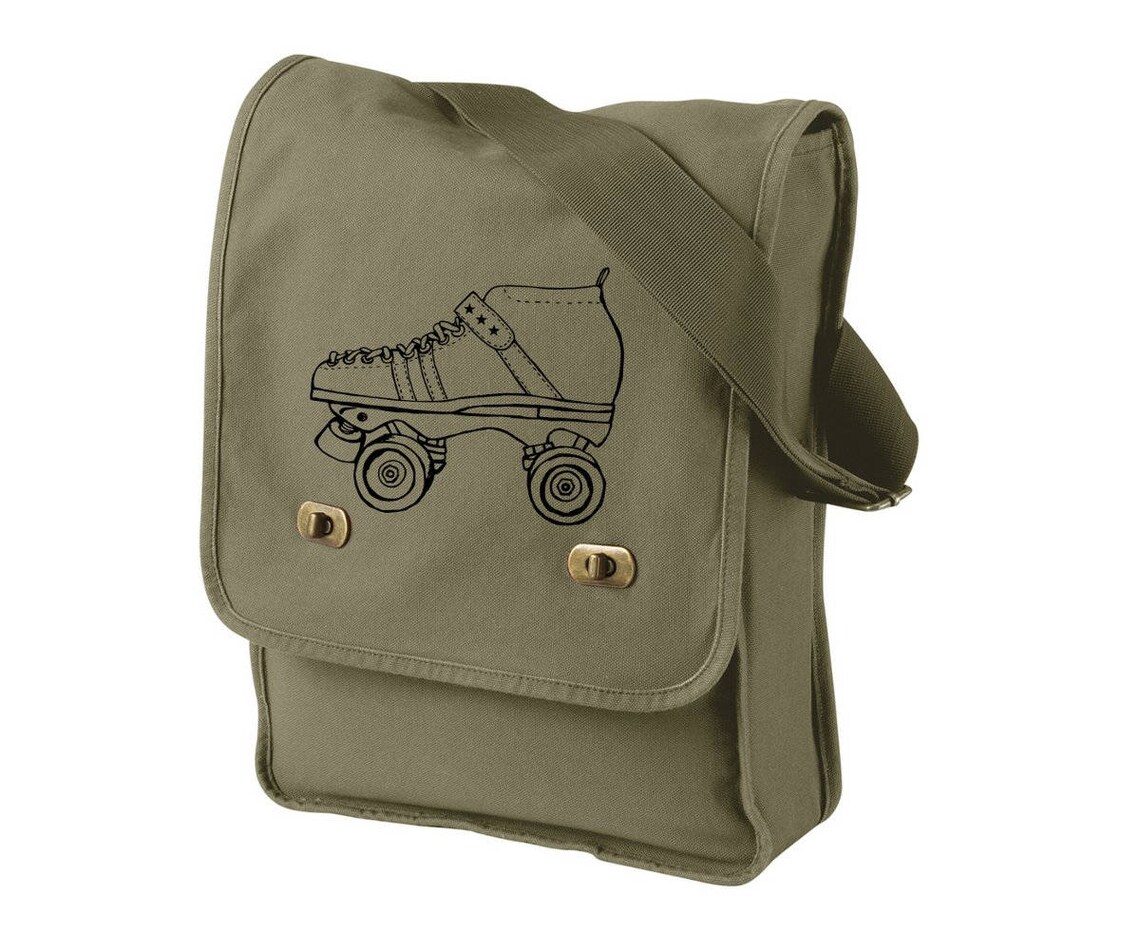 Roller Skate Bag Canvas Field Bag Tote Bag Cross Body Tote Etsy