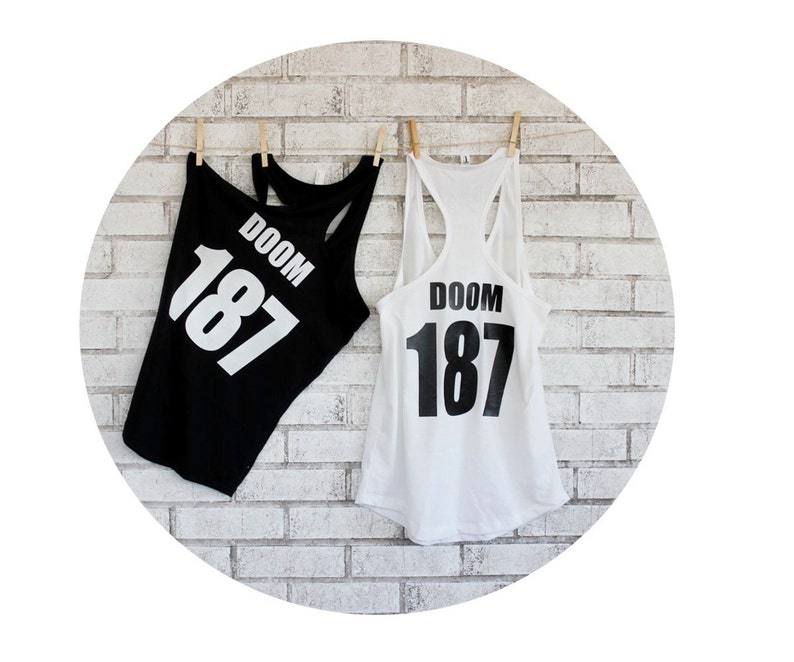 Roller Derby Scrimmage Set, Cotton Tank Top With Custom Name and Number, Sports Jersey, Black and White, Athlete, Roller Skater, Soft Shirt image 1