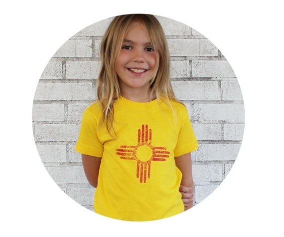 Zia Symbol Yellow Distressed Vintage Southwest T Shirt Zia Symbol Yellow Distressed Vintage Southwest T Shirt