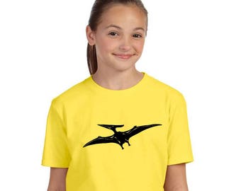 Pteranodon tshirt, Dinosaur Shirt, Pterodactyl Shirt Unisex Children's Clothing, Soft Cotton Crewneck, Short Sleeved Top, Prehistoric Animal