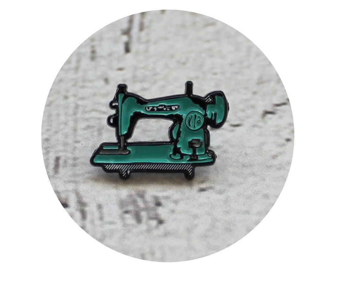 Sewing Machine Lapel Pin Mint Green Vintage Modern Sewing Etsy