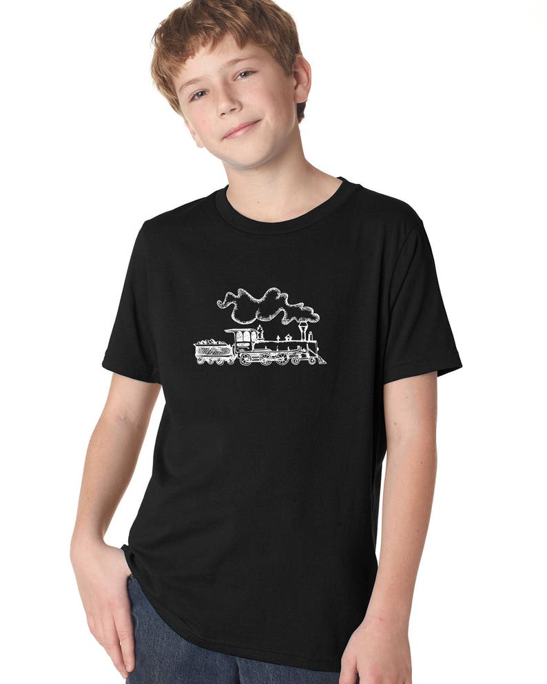 Train Shirts For Kids, Shirts For Girls, TShirts For Boys, Steam Engine, Birthday Party Tshirt, Train Graphic Tee, Birthday Shirts for Boys image 8