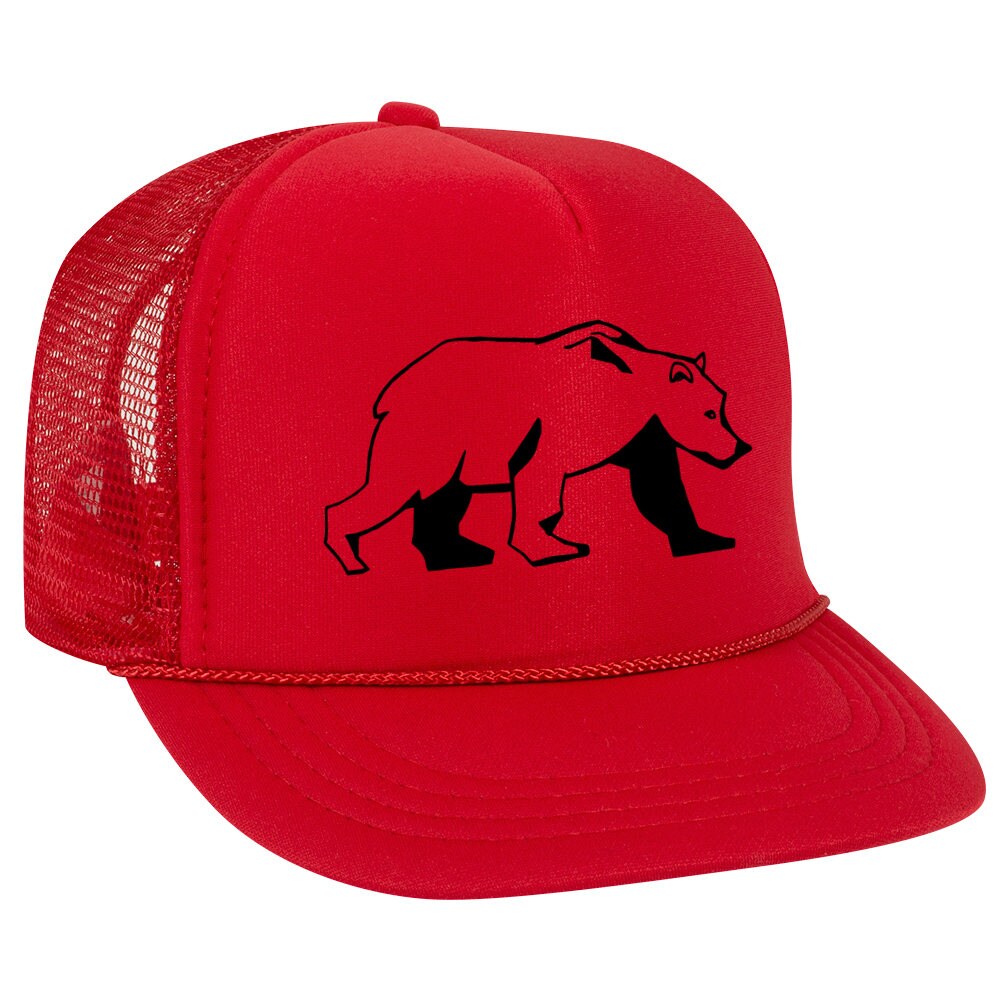Bear Trucker Hat Baseball Cap Foam Front High Profile | Etsy