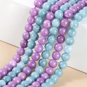 1 Strand 38cm 15inch Aquamarine Natural Stone With Color Improved Gemstone Beads 4mm 6mm 8mm 10mm 12mm 14mm For Jewelry Making DIY Bracelet