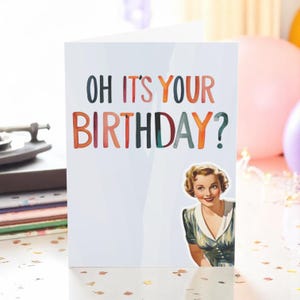 Lot de 30 cartes d'anniversaire rétro drôles des années 1950 pour femme, lot de 30 cartes de voeux vintage pour un ami, une sœur ou un collègue
