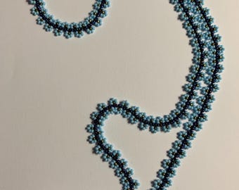 Blue Floral Beaded Glasses Chain – Handmade Eyewear Retainer