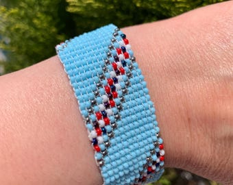Blue Beaded Bracelet