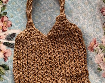 Handmade Paper Rope Knit Bag: Chunky Summer Accessory