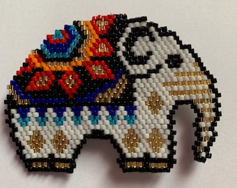 Miyuki Beaded Luck Brooch