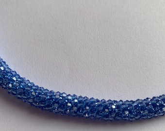 Crochet Crystal Beaded Necklace
