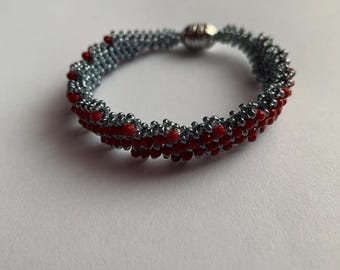 Red Crystal Beaded Bracelet
