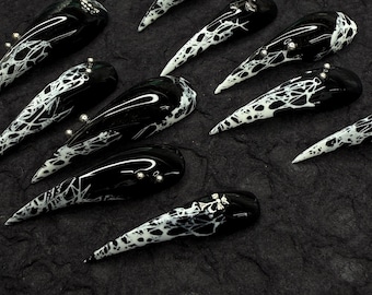 Dragon Claw Press-On Nails | Gothic 3D Fantasy Nail Art | Fox Nails | Werewolf Nails | Cat Nails | Eagle Claw | Demon Claw
