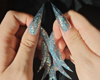 Handmade Claw Press On Nails: Werewolf Raptor Style