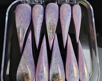 Flowing sand Dragon Claw Press-On Nails | Party Nail Art | Fox Nails | Werewolf Nails | Liquid sand Nails | Eagle Claw | Demon Claw