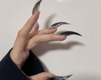Black Claw Press On Nails: Werewolf Raptor Acrylic Claws