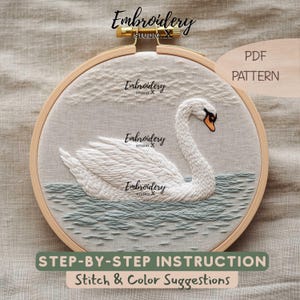 Punch Needle Swan Pattern - Etsy