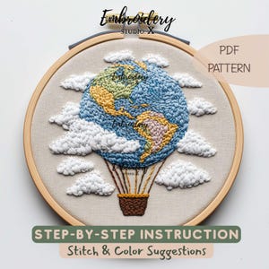 Globe Hot Air Balloon Design | Earth in the Clouds | Step by Step Beginner Instructions